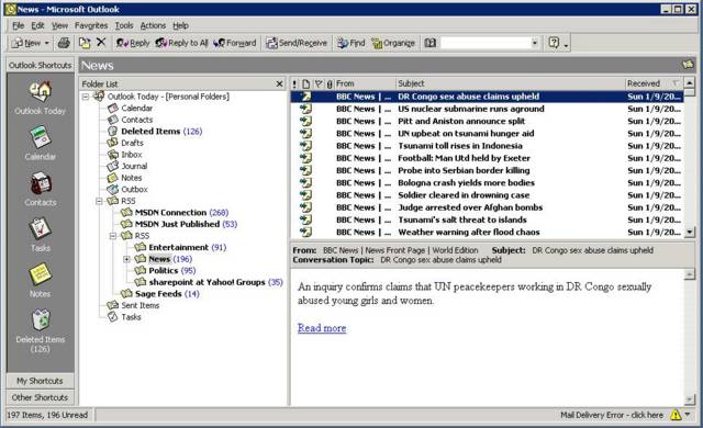 RSS Feed Reader In Outlook